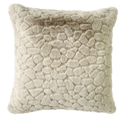 CLOUD DESIGN FAUX FUR CUSHION TAUPE 50 X 50