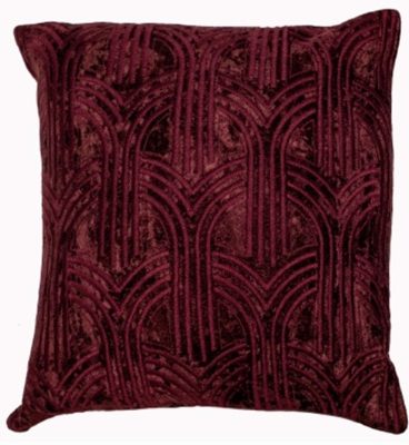 Malini Lalique Aubergine Cushion