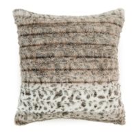 TACTILE FAUX FUR CUSHION  NATURAL 50 X 50