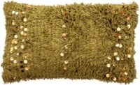 TEXTURED MOROCCON SEQUIN CUSHION OLIVE  30 X 50