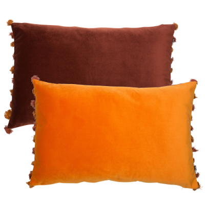 Malini Nappa Wine & Rust Cushion
