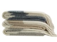 FAUX MOHAIR STRIPE IVORY/TAUPE 130 X 170