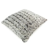 TACTILE FAUX FUR CUSHION  GREY 50 X 50