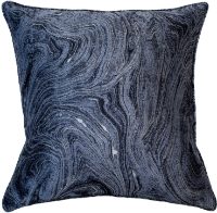 MARBLE BLUE AND COPPER  CUSHION 45 X 45