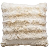 EXTREME SOFT TEXTURED CUSHION IN FAUX RABBIT  NATURAL 50 X 5