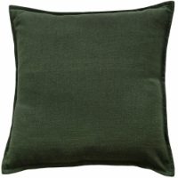 POLY LINEN MIX WITH FLANGE DK GREEN 45 X 45