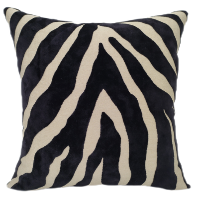 ZEBRA CUT VELVET PAUL MONEYPENNY BLACK 43 X 43