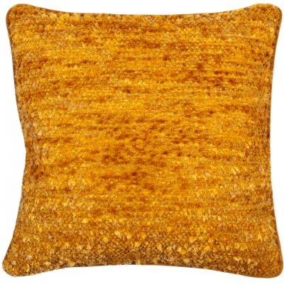 TEXTURED CHENILLE MUSTARD REV VELV 45 X 45