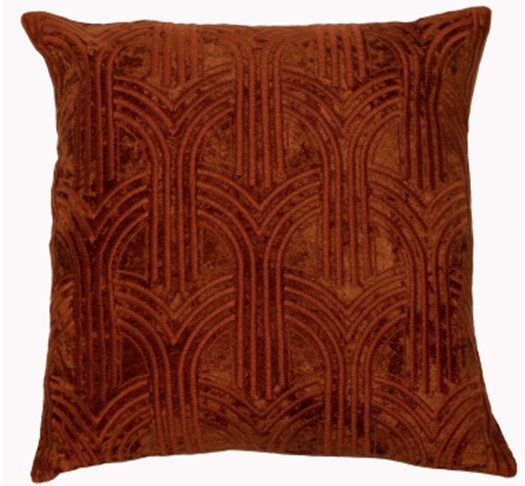 Malini Lalique Rust Cushion