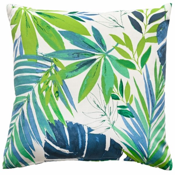 OUTDOOR CUSHION GREEN/BLUELEAVES 45 X 45