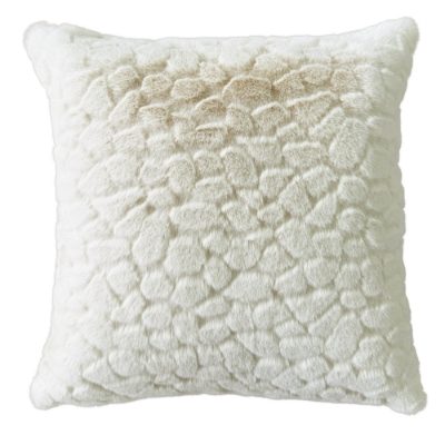 CLOUD DESIGN FAUX FUR CUSHION  IVORY 50 X 50