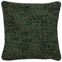 TEXTURED CHENILLE GREEN REV VELV 45 X 45