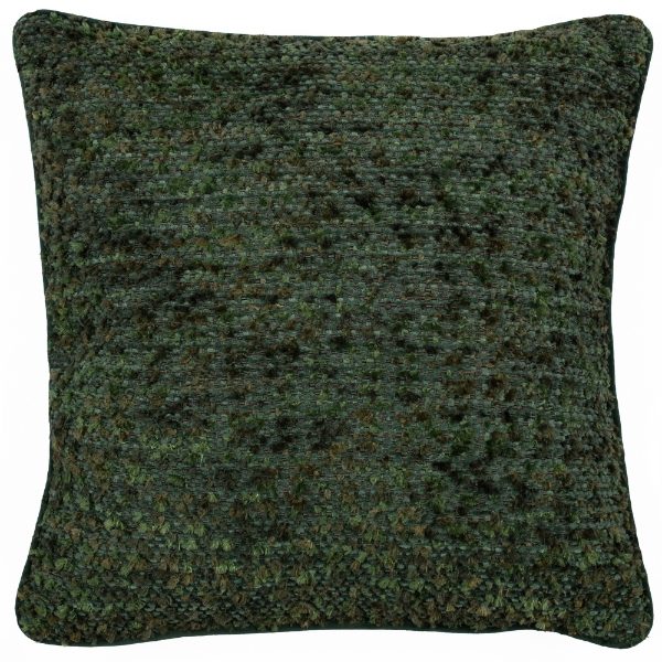 TEXTURED CHENILLE GREEN REV VELV 45 X 45