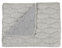 MELANGE LINEN LOOK QUILT -GREY 240 X 260