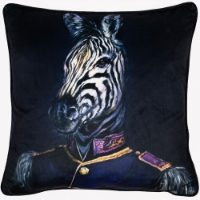 DRESSED PRINTED VELVET ZEBRA 45 X 45