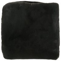 LUXURY FAUX RABBIT THROW BLACK 150 X 180