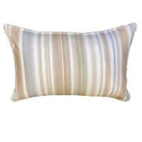 BLOOMING FLORAL PRINT TAN WITH STRIPE REVERSE 30 X 45