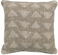 TRIANGLE PRINT ON LOOSE WEAVE TAUPE 45 X 45