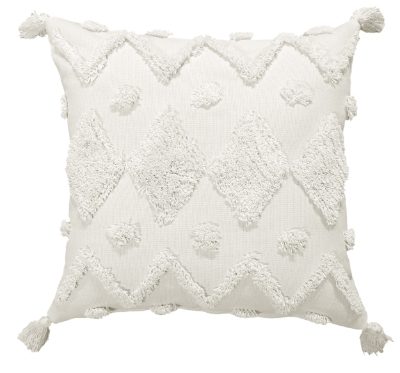 cotton tufted woven cushion  45 x 45 natural