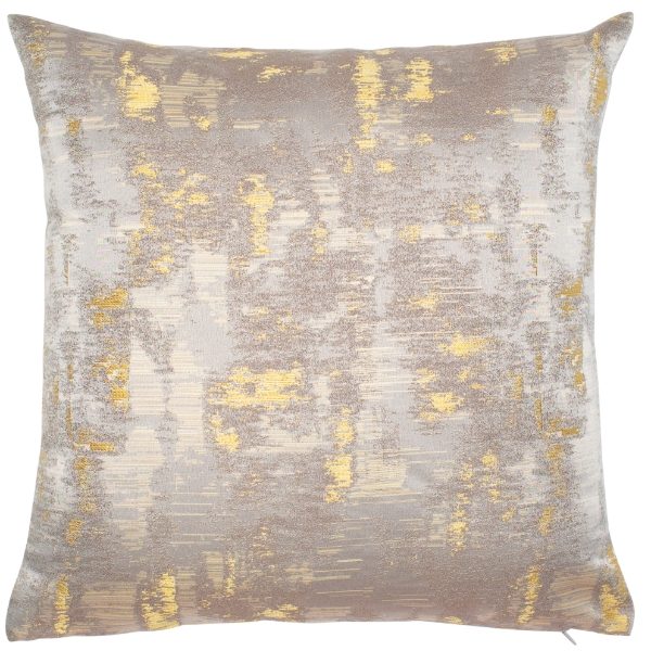GREY GOLD ABSTRACT FOIL DESIGN 43 X 43