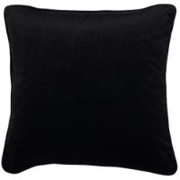 VELV CUSHION WITH BRUSH STOKE FOIL BLK 45 X 45