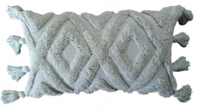 cotton tufted woven cushion 30 x 45 mint